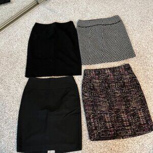 FOUR Skirts - Loft, Ann Taylor,  212 - Pencil or slight A